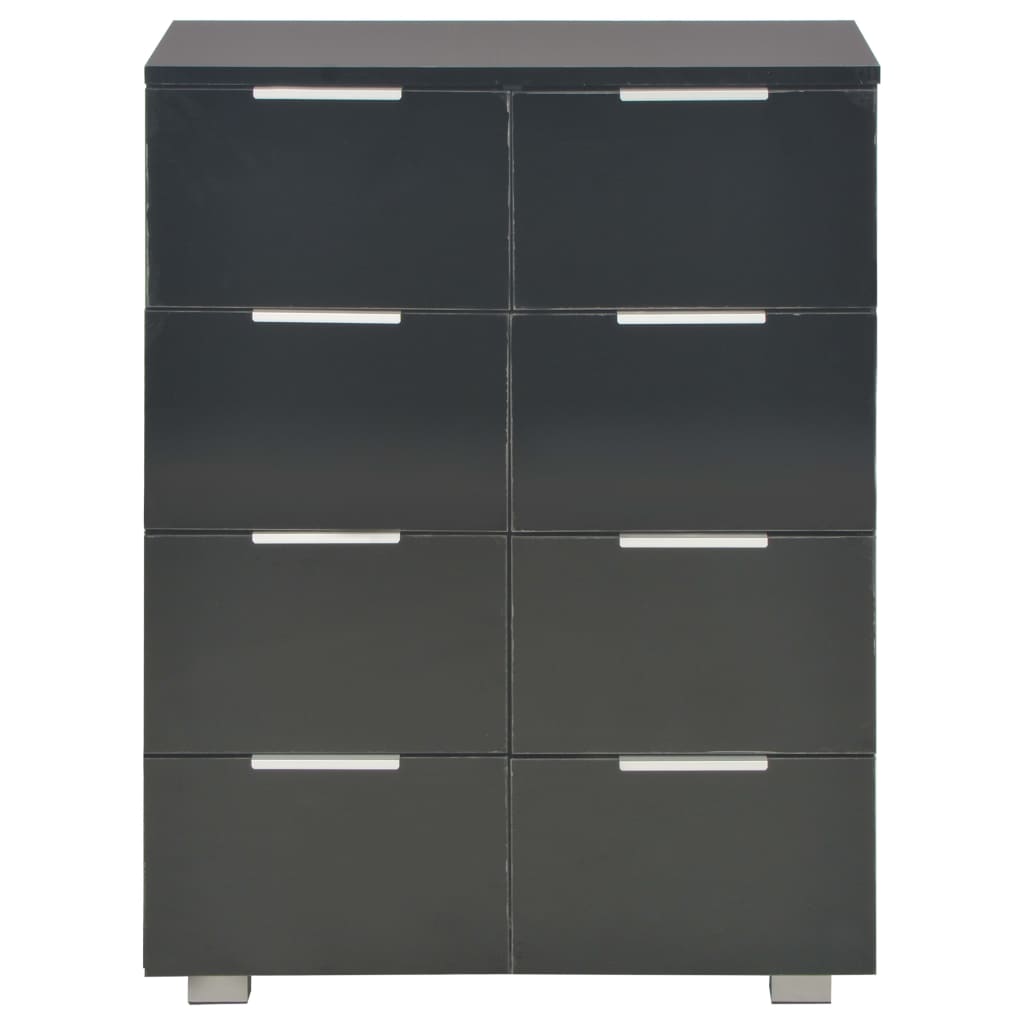 Sideboard High Gloss Black 60x35x80 cm Engineered Wood